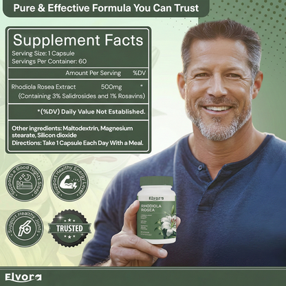 Elvora - Rhodiola Rosea 500mg